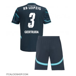 RB Leipzig Lutsharel Geertruida #3 Terza Maglia Bambino 2024-25 Manica Corta (+ Pantaloni corti)